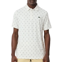 Polo de Golf Blanc Homme Lacoste regular fit protection UV
