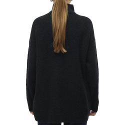 Pull 1/4 Zip Noir Femme Vero Moda Mili