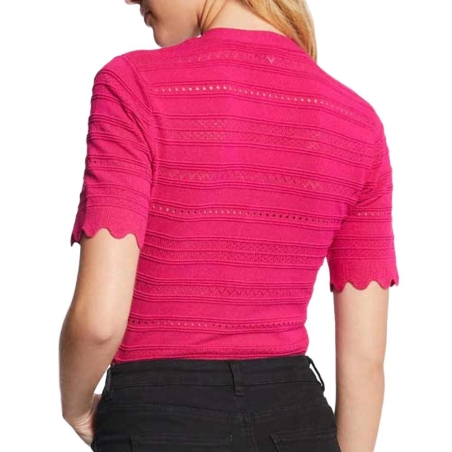 Pull Manches courtes Fuchsia Femme Morgan ISHI