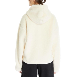 Sweat à capuche Ecru Femme Adidas Sherpa
