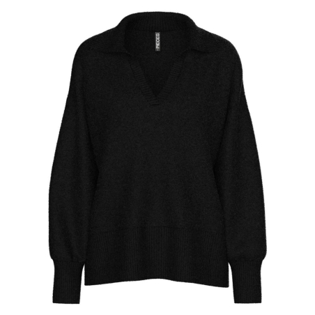 Pull Noir Femme Pieces Malou