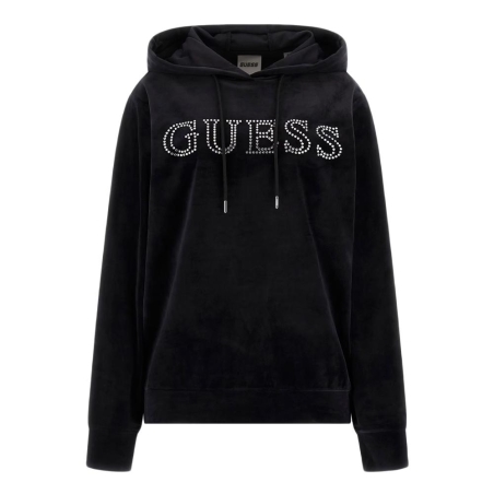 Sweat à capuche Noir Femme Guess Couture