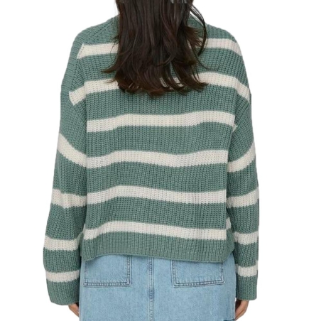Pull à Rayures Vert Femme JDY Stripe