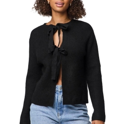 Pull Noir Femme Pieces Silly