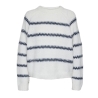 Pull Blanc/Marine Femme Pieces Sonja