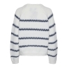 Pull Blanc/Marine Femme Pieces Sonja