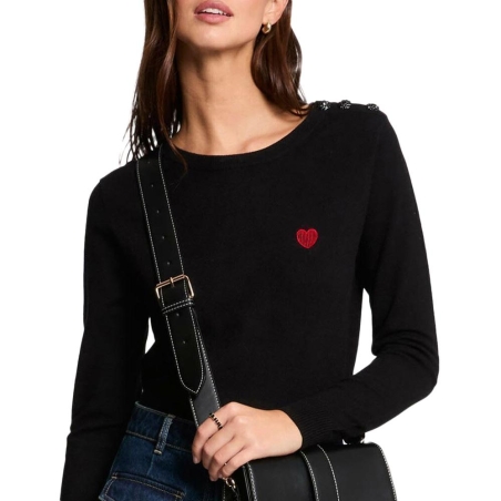Pull Noir Femme Morgan MKISS