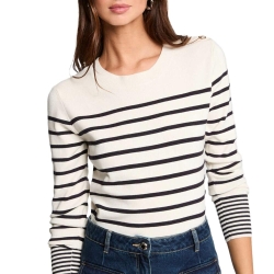 Pull Beige/Marine Femme Morgan Jauge
