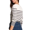 Pull Beige/Marine Femme Morgan Jauge