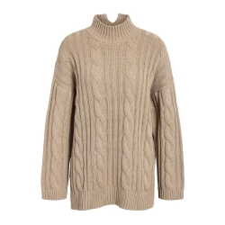 Pull en Maille Beige Femme Noisy May Knit Tunic