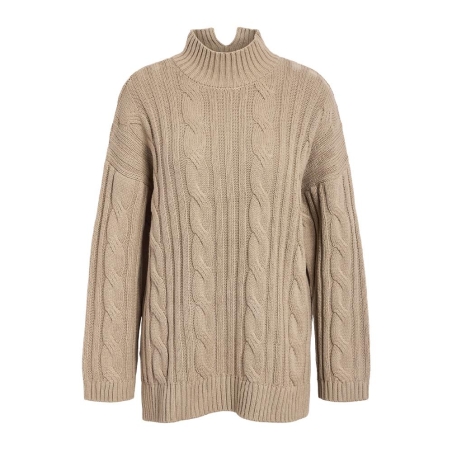 Pull en Maille Beige Femme Noisy May Knit Tunic