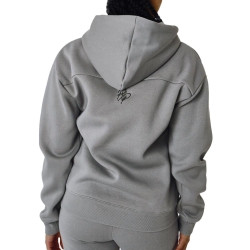Sweat à Capuche Gris Foncé Femme Project X Paris à Cœur Brise