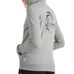 Sweat Zippé à capuche Gris Clair Femme O'Neill Circle Surfer