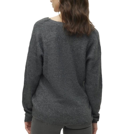 Pull Gris Foncé Femme Vero Moda Crew