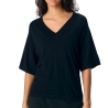 Pull 3/4 Noir Femme Object Neck Knit