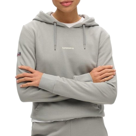 Sweat à Capuche Gris Femme Superdry Plain Hood