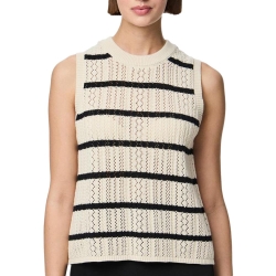 Débardeur Beige/Noir Femme Pieces Nuka