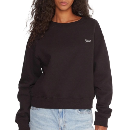 Sweat Noir Femme Tommy Hilfiger Script