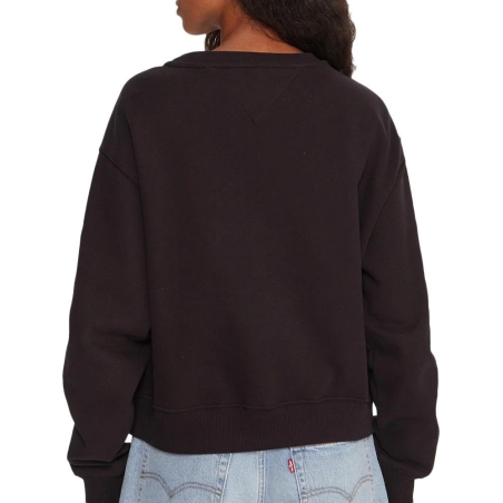 Sweat Noir Femme Tommy Hilfiger Script