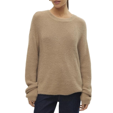 Pull Marron Clair Femme Vero Moda Puff