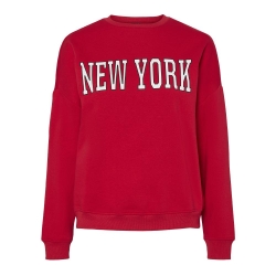 Sweat Rouge Femme Pieces Sasie