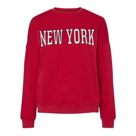 Sweat Rouge Femme Pieces Sasie