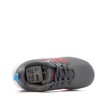 Baskets Gris/Rouge Garçon Adidas Lite Racer