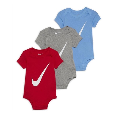 3 x Body Rouge/Bleu/Gris Garçon Nike Swoosh 3