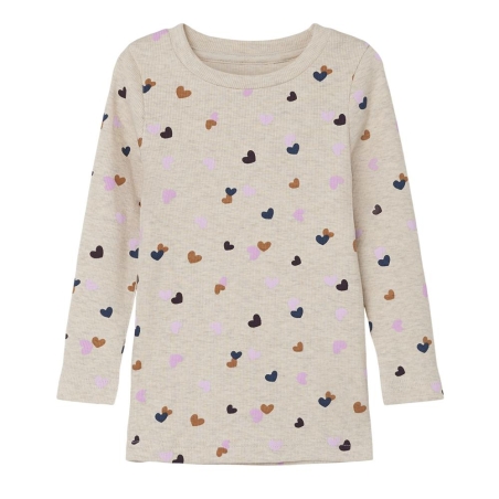 T-shirt Manches Longues Beige Fille Name it Fucky