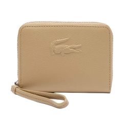 Portefeuille Beige Femme Lacoste Leather
