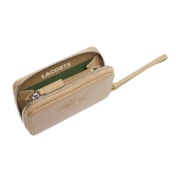 Portefeuille Beige Femme Lacoste Leather