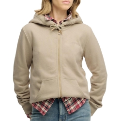 Sweat Taupe Femme Superdry Essential Logo Ziphood Hb
