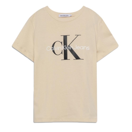 T-shirt Beige Garçon Calvin Klein Jeans Monogram