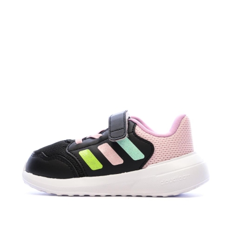 Baskets Noir/Rose Bébé Fille Adidas Tensaur Run 3.0 El