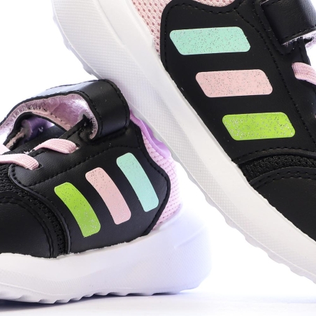 Baskets Noir/Rose Bébé Fille Adidas Tensaur Run 3.0 El