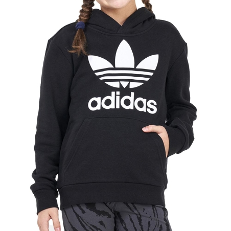 Sweat Noir Garçon Adidas Trefoil