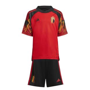 BELGIQUE Mini Kit Rouge/Noir Garçon Adidas 2022