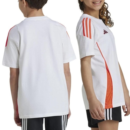 AS Roma T-shirt Blanc/Orange Enfant Adidas Roma Teey