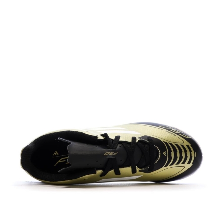 Chaussures de Foot Doré/Noir Junior Adidas F50 Club IN J Messi