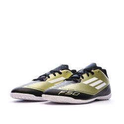 Chaussures de Foot Doré/Noir Junior Adidas F50 Club IN J Messi
