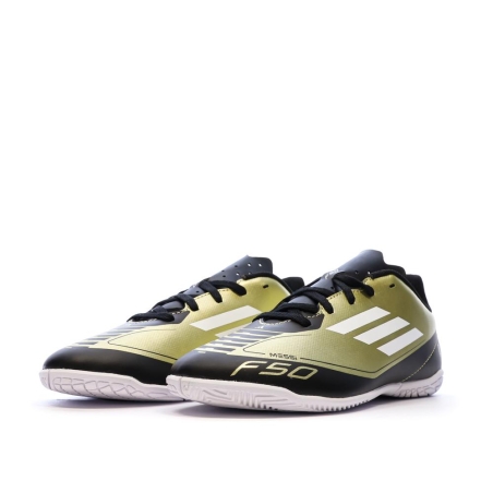 Chaussures de Foot Doré/Noir Junior Adidas F50 Club IN J Messi