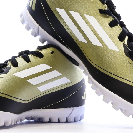 Chaussures de football Noires/Dorés Garçon Adidas F50 Club Tf J Mess