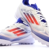 Chaussures de Foot Blanc/Bleu Adidas F50 League TF J