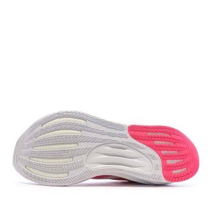 Baskets Blanches/Roses Femme Adidas Stride