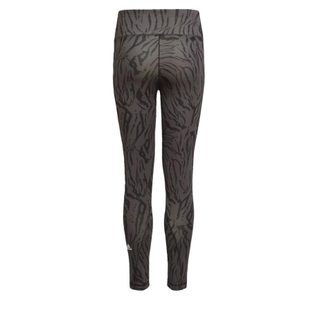 Legging Gris Zèbre Fille 7/8 Adidas Tight