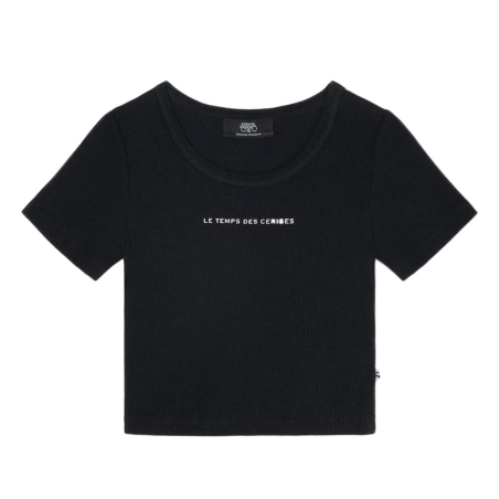 T-Shirt Noir Fille Le Temps Des Cerises Yukongi