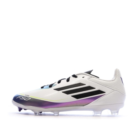 Chaussures de football Blanc/Noir/Violet Garçon Adidas F50 League Messi