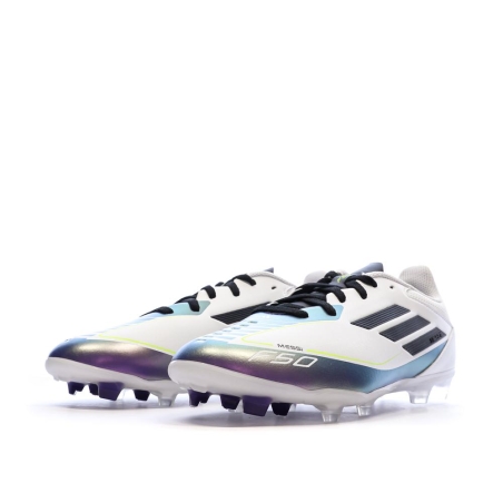 Chaussures de football Blanc/Noir/Violet Garçon Adidas F50 League Messi