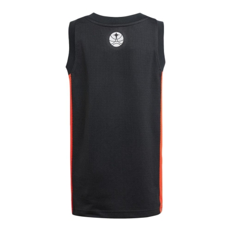 Maillot de basketball Noir/Orange Garçon Adidas Paris