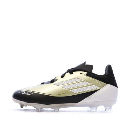 Chaussures de football Noires/Blanches Garçon Adidas League Fg/mg J Messi